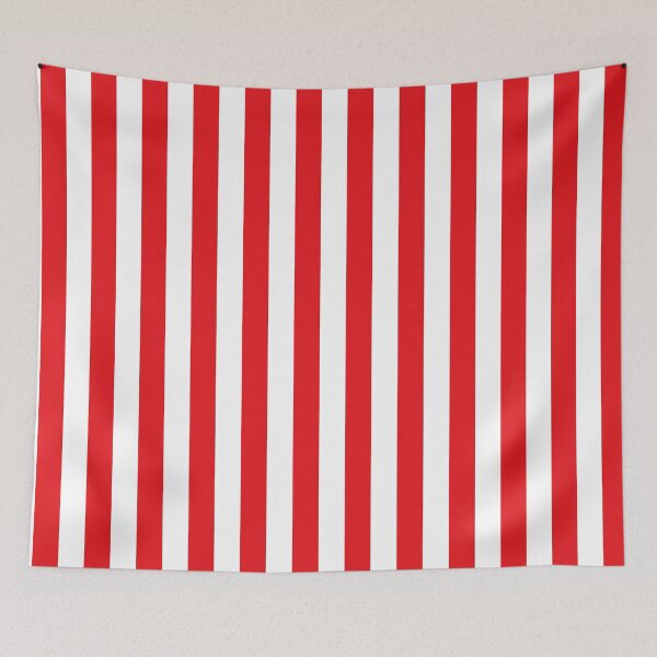 Item preview, Christmas red and white cabana tent stripes, modern minimal decor, stripes pattern designed and sold by UDDesign.