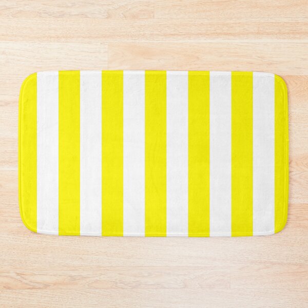 Item preview, Citron lemon and white cabana tent stripes, modern minimal decor, stripes pattern designed and sold by UDDesign.