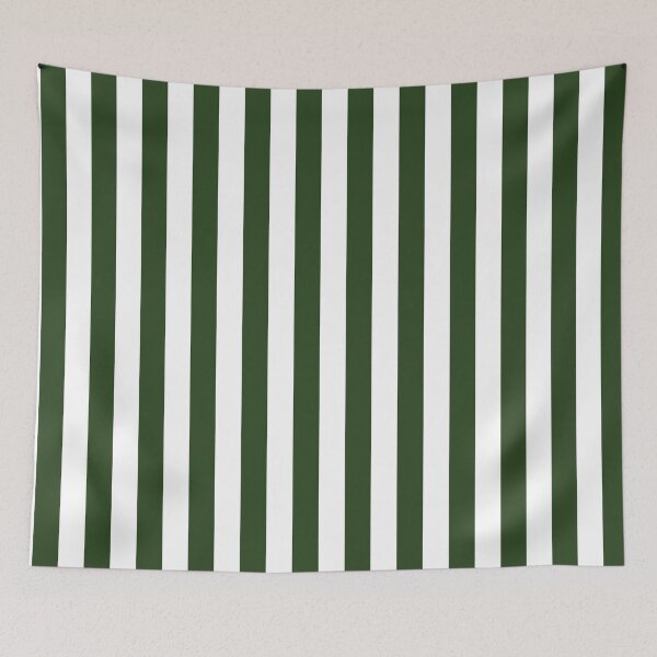 Item preview, Forest green and white cabana tent stripes, modern minimal decor, stripes pattern designed and sold by UDDesign.