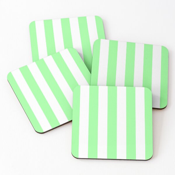 Item preview, Mint green and white cabana tent stripes, modern minimal decor, stripes pattern designed and sold by UDDesign.