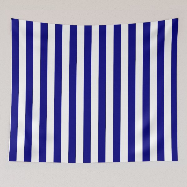 Item preview, Navy blue and white cabana tent stripes, modern minimal decor, stripes pattern designed and sold by UDDesign.