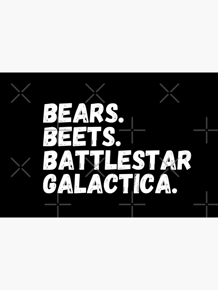Disover Bears beets battlestar galactica - White Bath Mat