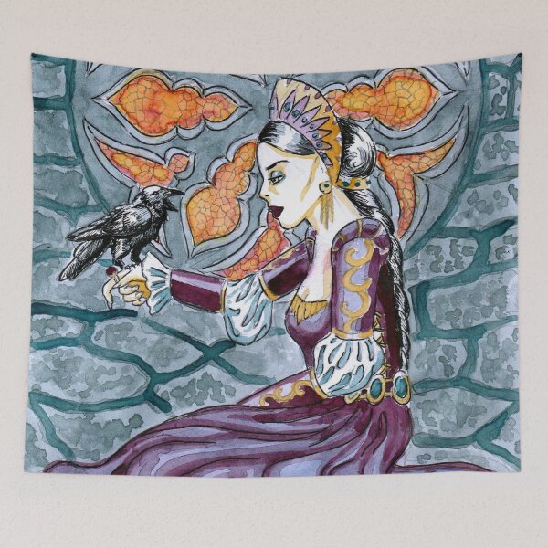 Item preview, Blodeuwedd At Her Window designed and sold by Rapunculus.