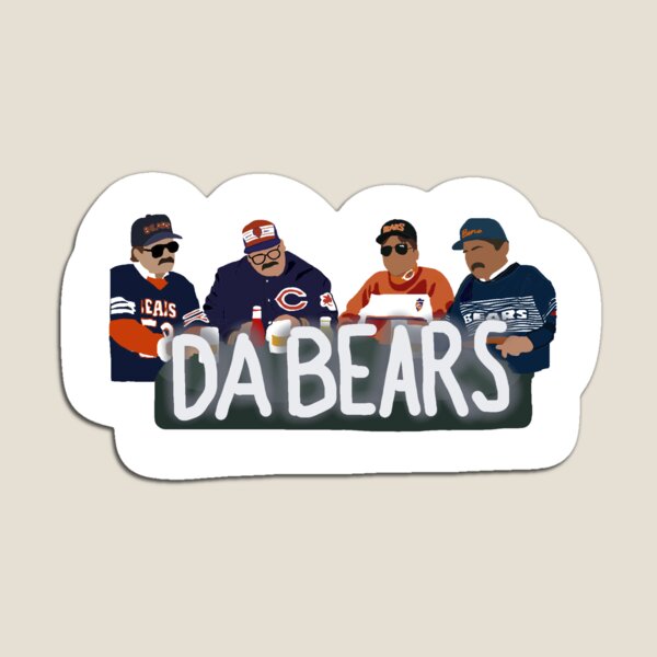 Chicago Bears MONSTERS OF THE MIDWAY With Logo & Bear Type NFL Die-cut  MAGNET