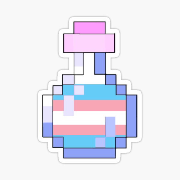 Sunset swirl minecraft potion bottle Sticker for Sale by xBabyBunnyx