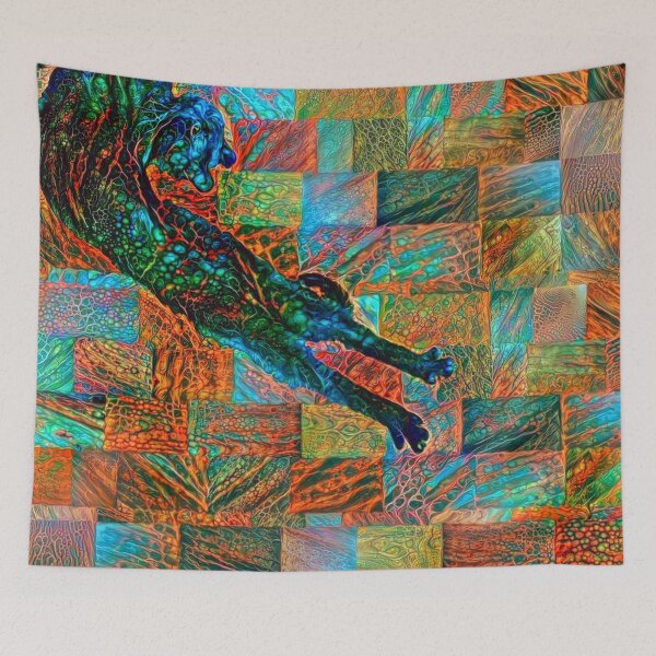 Item preview, Abstractions of the abstract cat jump designed and sold by blackhalt.