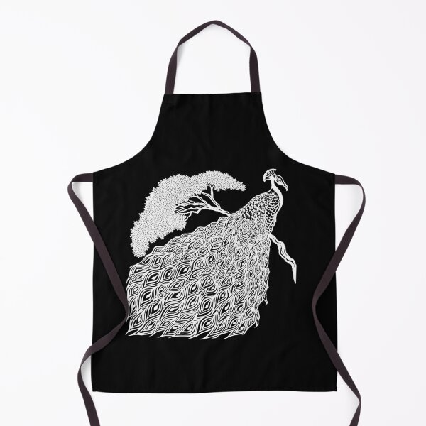 Item preview, Peacock on Branch | Bird Design designed and sold by Monochromatics by Corie Mae Dark.