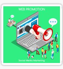 Marketing Concept Isometric Sticker
