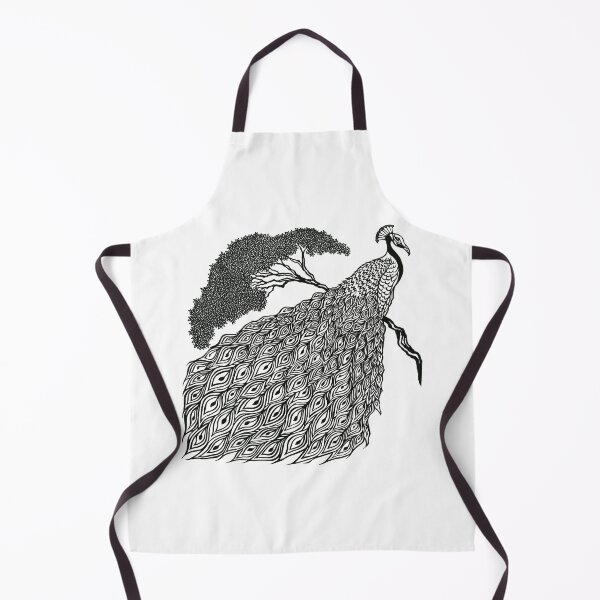 Item preview, Peacock on Branch | Bird Design designed and sold by Monochromatics by Corie Mae Dark.