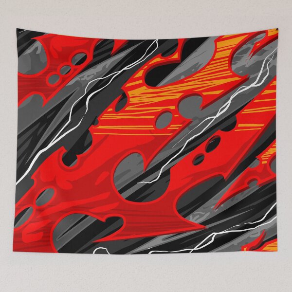 Item preview, Fire Red & Black Pattern designed and sold by Zen-Dragon.