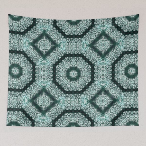 Item preview, White lace on green marble designed and sold by Art by Lilia.