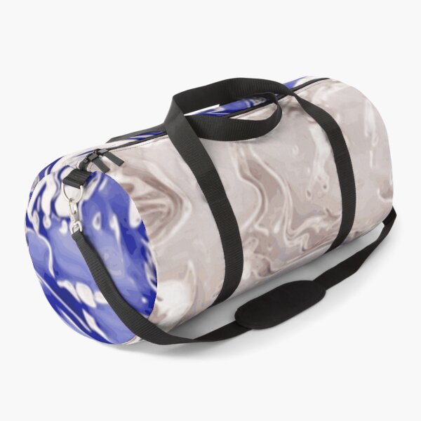 Item preview, Water Under the Bridge - blue tan white and brown abstract swirls designed and sold by JaycraveDesigns.