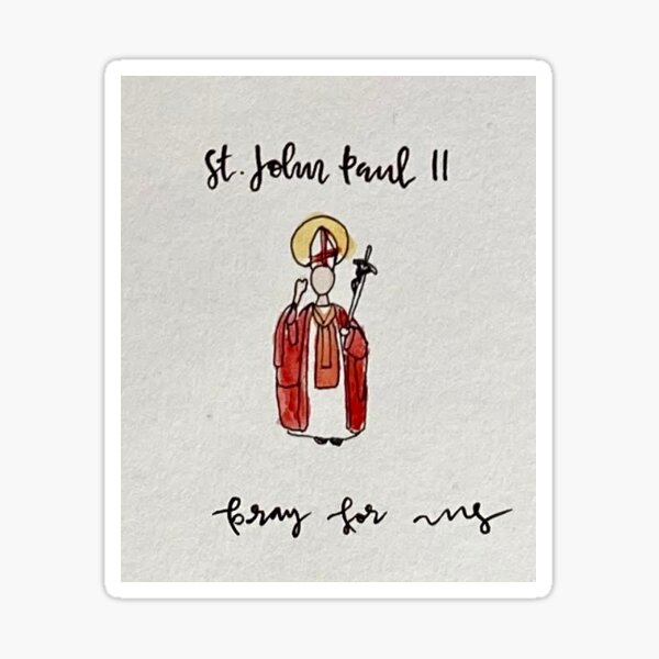 Item preview, St. John Paul II Sticker designed and sold by AnneTherese16.