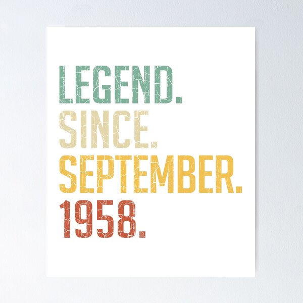 Item preview, Legend Since September 1958 62nd Birthday Gift 62 Years Old Vintage September 1958 designed and sold by Takatv.