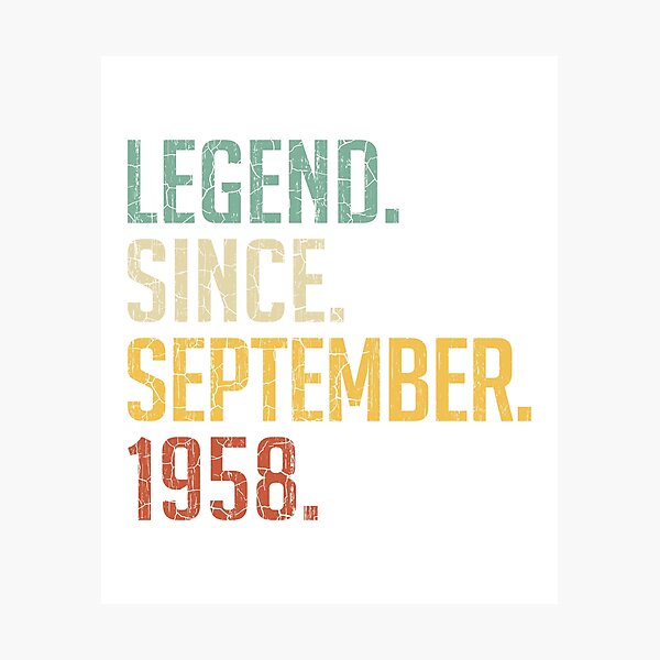 Item preview, Legend Since September 1958 62nd Birthday Gift 62 Years Old Vintage September 1958 designed and sold by Takatv.