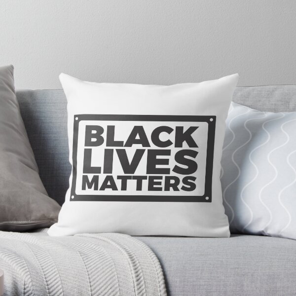 Black lives matters - black Throw Pillow