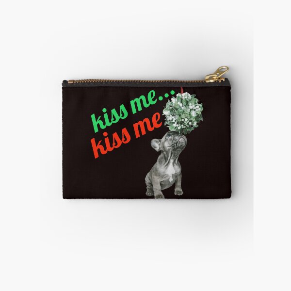 Item preview, kiss me... kiss me, puppy underneath the mistletoe designed and sold by doctors-apparel.