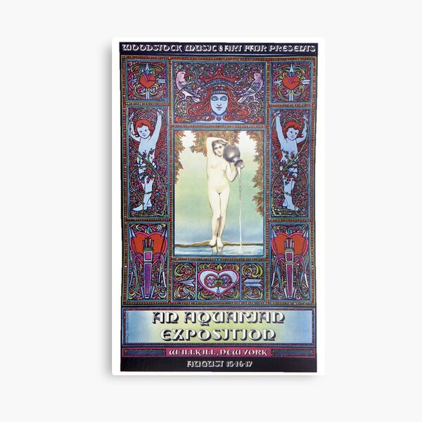 WOODSTOCK 1969 CONCERT POSTER AN AQUARIAN EXPOSITION Canvas Print