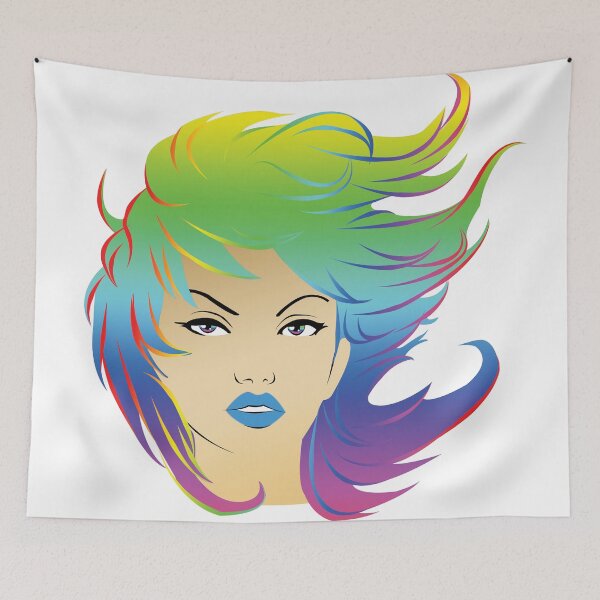 Item preview, Girl with the Rainbow hair designed and sold by Heather Herbert.