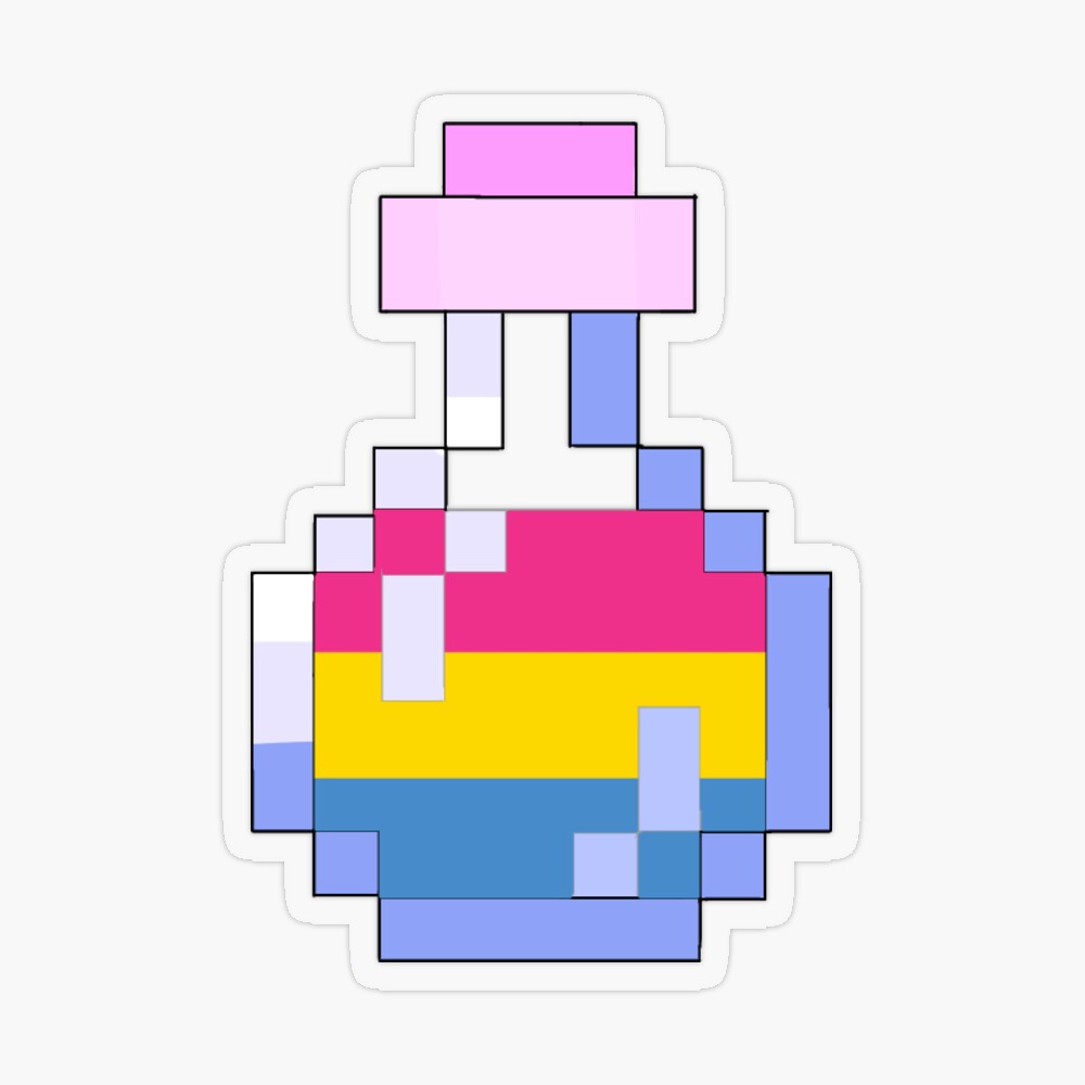 Sunset swirl minecraft potion bottle Sticker for Sale by xBabyBunnyx