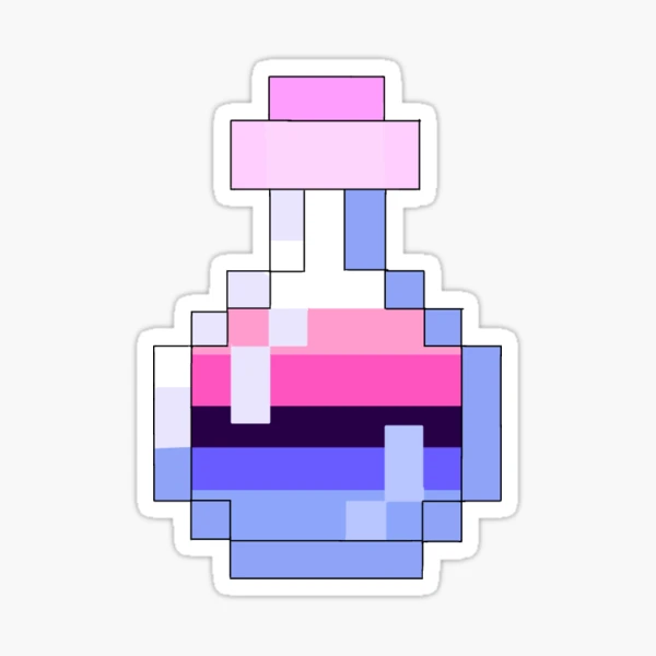 Sunset swirl minecraft potion bottle Sticker for Sale by xBabyBunnyx