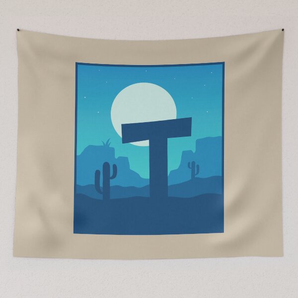 Item preview, Letter T - Blue Sky at Night designed and sold by pixelinga.
