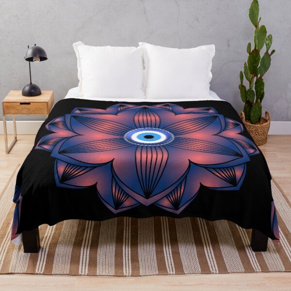 Item preview, Mati Evil Eye Deep Pink Navy Flower Ioanna Collection designed and sold by Yiorgos Designs.