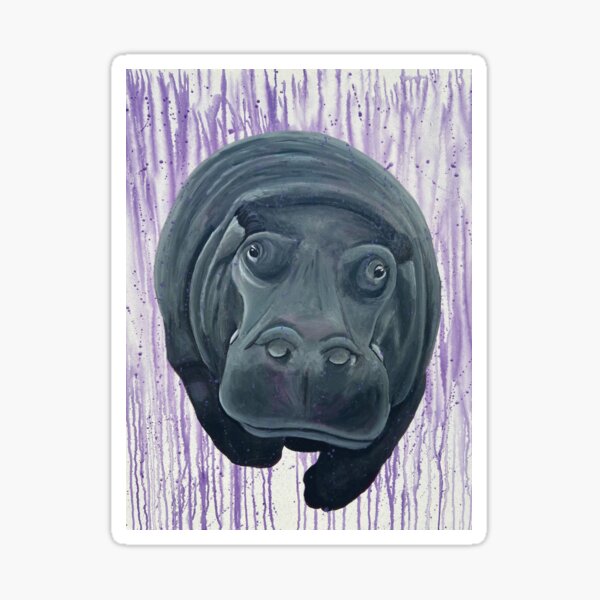 Item preview, Cute Animal- Hippo designed and sold by Austin Fabinski Art.
