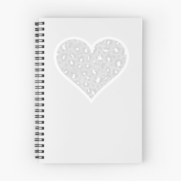 Item preview, Pastel Gray and White Leopard Print Heart designed and sold by Bumblefuzzies.
