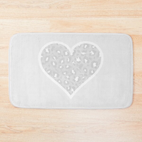 Item preview, Pastel Gray and White Leopard Print Heart designed and sold by Bumblefuzzies.