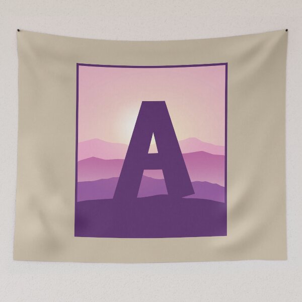 Item preview, Letter A - Pink Hills designed and sold by pixelinga.