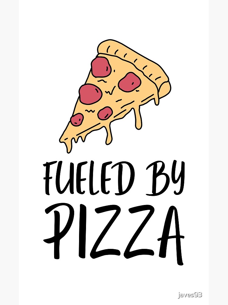 "Pepperoni Cheese Dripping Fueled by Pizza Black" Photographic Print by