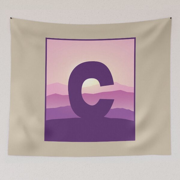 Item preview, Letter C - Pink Hills designed and sold by pixelinga.