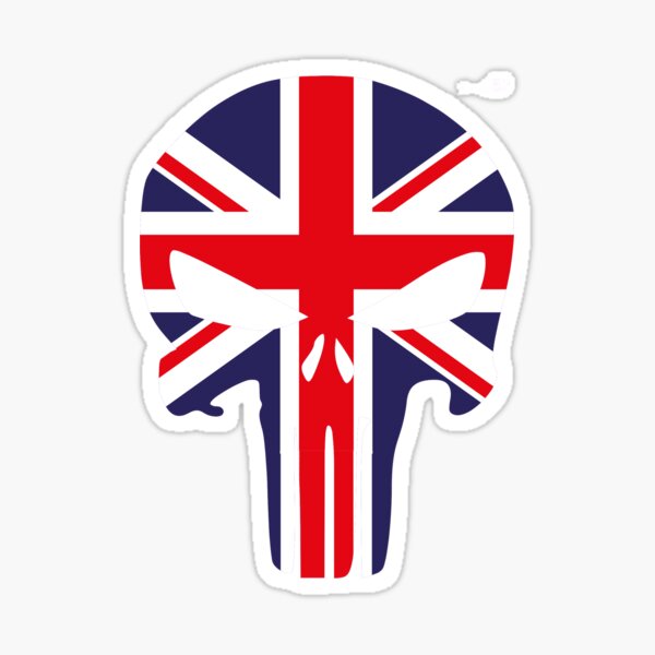 Union Jack Skull Sticker