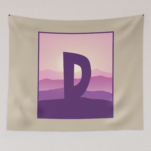 Item preview, Letter D - Pink Hills designed and sold by pixelinga.