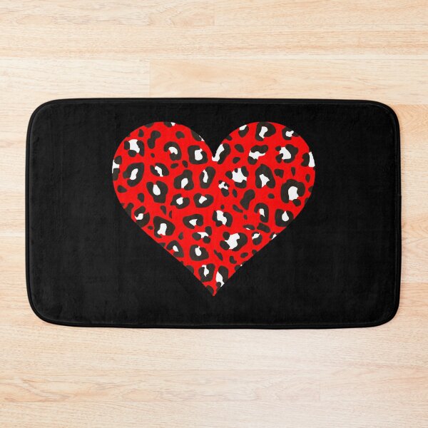 Item preview, Red, Black and White Leopard Print Heart designed and sold by Bumblefuzzies.