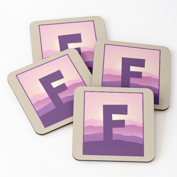 Item preview, Letter F - Pink Hills designed and sold by pixelinga.