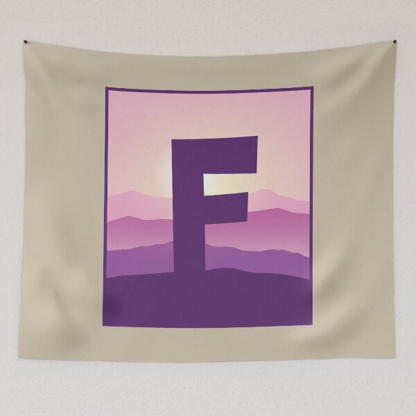 Item preview, Letter F - Pink Hills designed and sold by pixelinga.