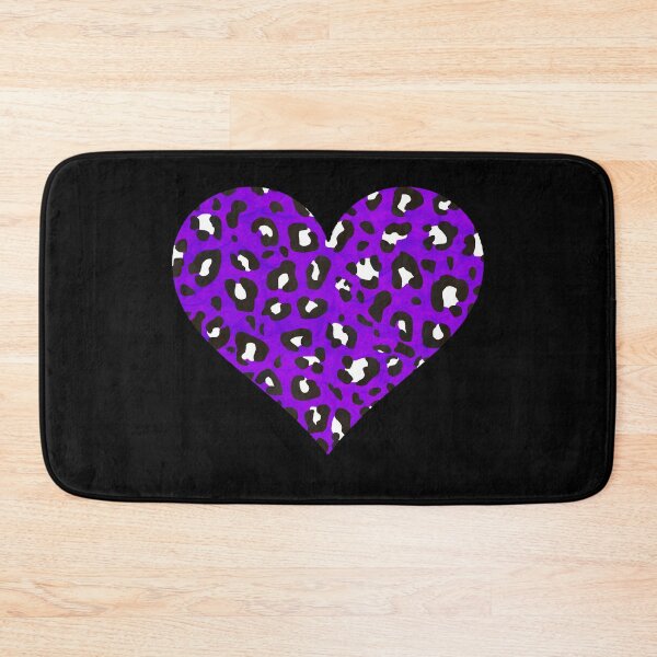 Item preview, Purple, Black and White Leopard Print Heart designed and sold by Bumblefuzzies.