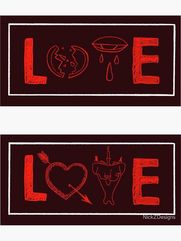 love-netflix-series-title-sequence-set-1-sticker-for-sale-by