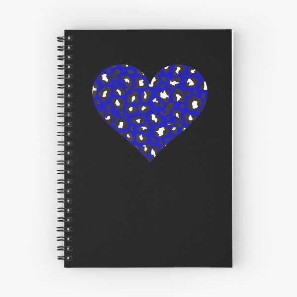 Item preview, Dark Blue, Black and White Leopard Print Heart designed and sold by Bumblefuzzies.