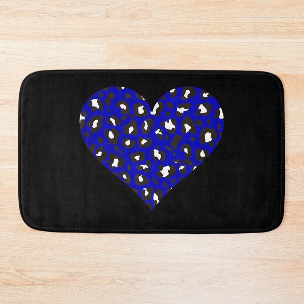 Item preview, Dark Blue, Black and White Leopard Print Heart designed and sold by Bumblefuzzies.