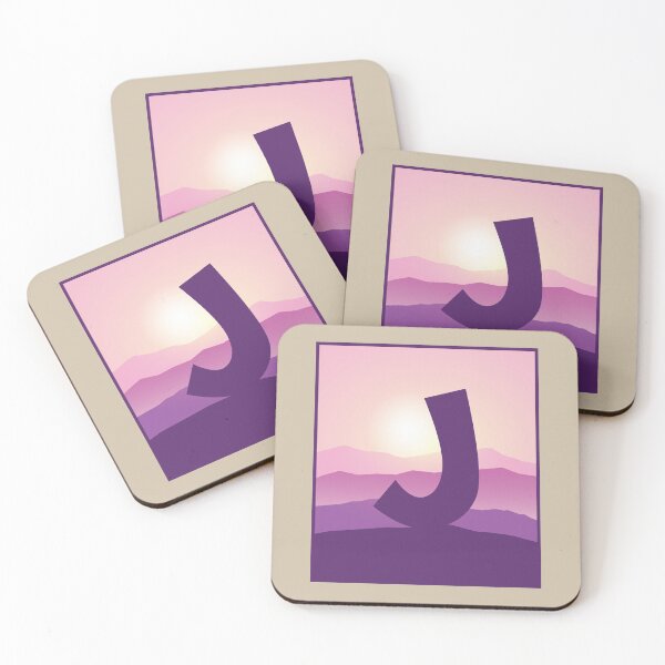 Item preview, Letter J - Pink Hills designed and sold by pixelinga.