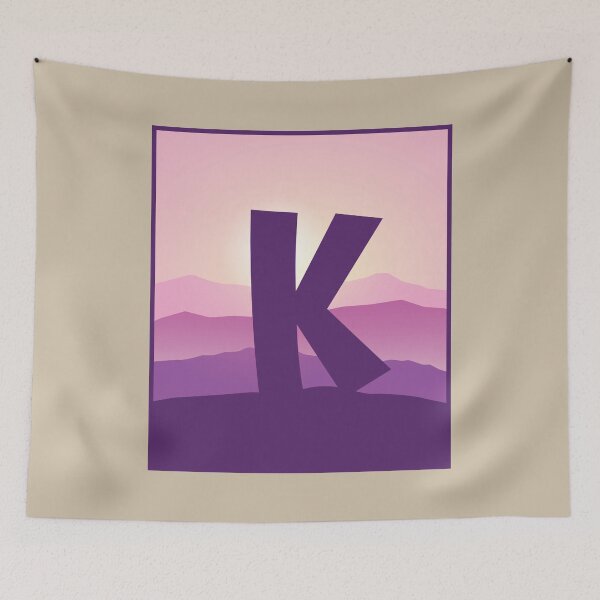 Item preview, Letter K - Pink Hills designed and sold by pixelinga.