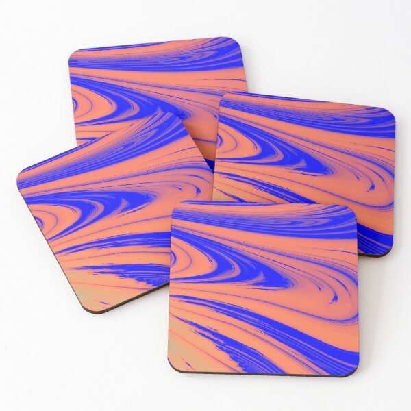 Item preview, Blue and Orange Abstract Curves designed and sold by KeksWorkroom.