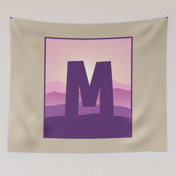 Item preview, Letter M - Pink Hills designed and sold by pixelinga.