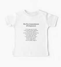 The Ten Commandments Of Employment (Black) Baby Tee
