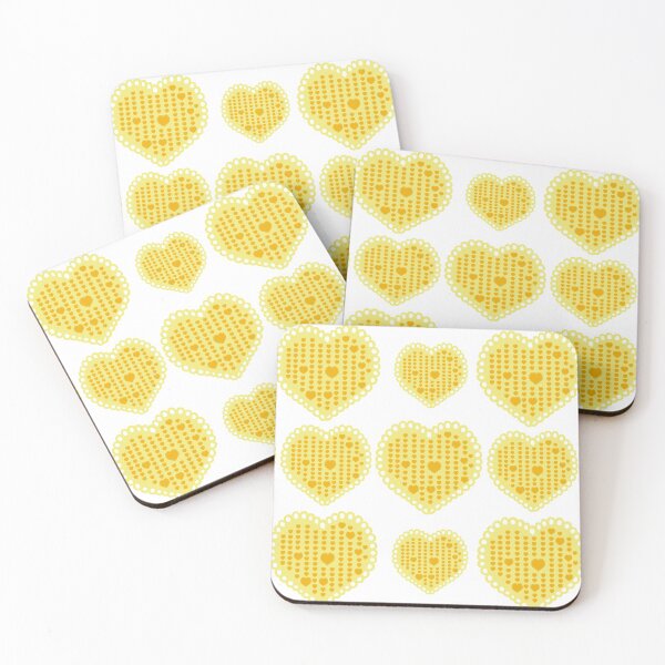 Item preview, Summer Hearts - Pretty Yellow Color Palette designed and sold by Squarebird.