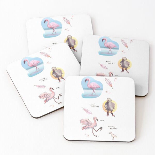 Item preview, lesser flamingo sticker sheet designed and sold by jacekia.