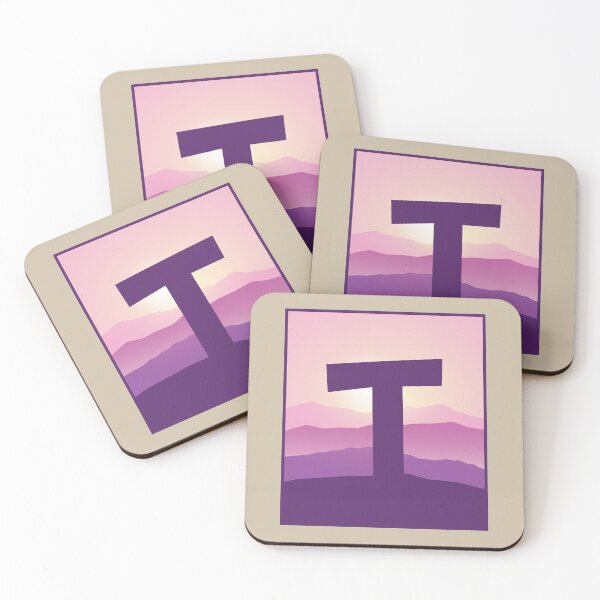 Item preview, Letter T - Pink Hills designed and sold by pixelinga.